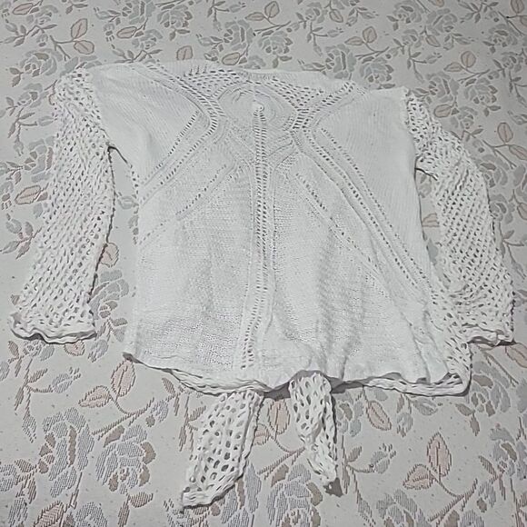 1668 Women TODAY Lace Cardigan White ize Medium - Picture 9 of 13